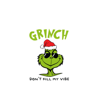 Grinch - Don't kill my vibe model albastru închis pe tricou