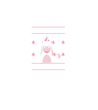 Unicorn de Crăciun pulover urât model negru pe tricou