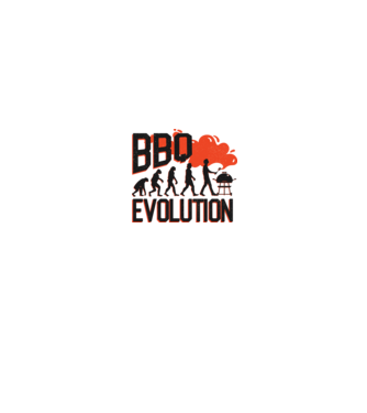 BBQ Evoluție Grătar model alb/roșu pe tricou