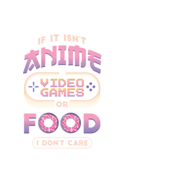 Dacă nu e vorba de anime, joc video sau mâncare, nu-mi pasă model negru pe tricou