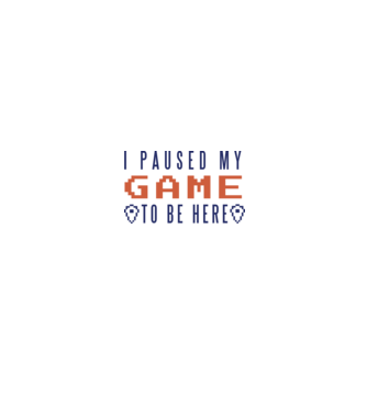 I Paused my game to be here model alb/roșu pe tricou