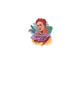 Portret Frida Kahlo model alb pe tricou