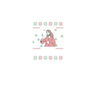 'Go Jesus, It''s Your Birthday Ugly Sweater' model negru pe tricou