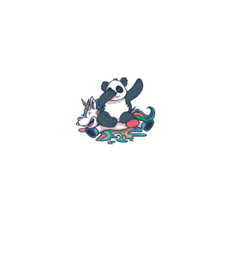 Panda DAB Unicorn model liliachiu pe tricou