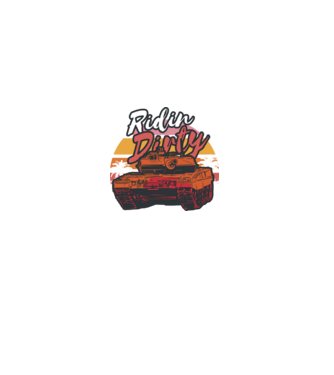 Ridin Dirty tricou cu tanc model negru pe tricou