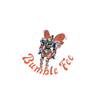Bumble Fee - Zâna Robot model alb pe tricou