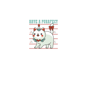 Have a Purrfect Christmas model negru pe tricou