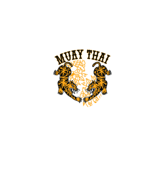 Tigri Muay Thai model gri pe tricou