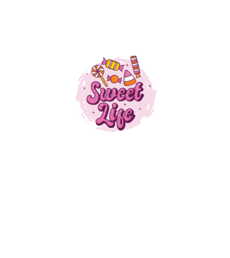 Sweet Life - Viață dulce model albastru închis pe tricou