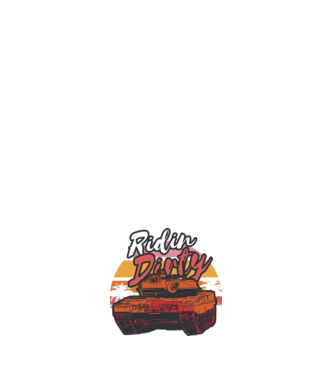 Ridin Dirty tricou cu tanc model negru pe tricou