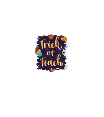 Trick or Teach Halloween pentru profesori model gri pe tricou