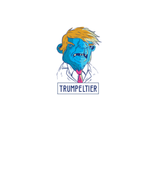 Trumpeltier monstru Trump model alb pe tricou