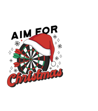 Darts Crăciun model negru pe tricou