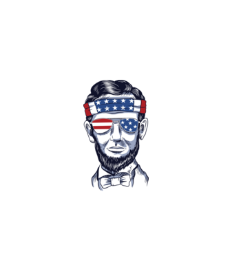 Lincoln USA model gri pe tricou
