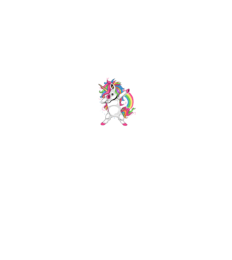 Unicorn Dab model negru pe tricou