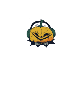 Dovleac Halloween model alb pe tricou