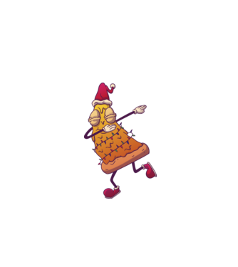 Pizza de Crăciun DAB model turcoaz pe tricou