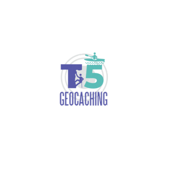 T5 Geocaching model negru pe tricou