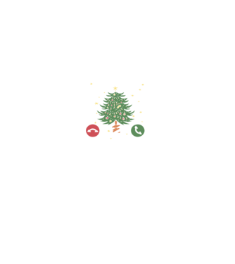 Christmas is calling model negru pe tricou