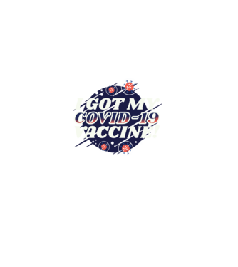 I got my Vaccine model albastru regal pe tricou