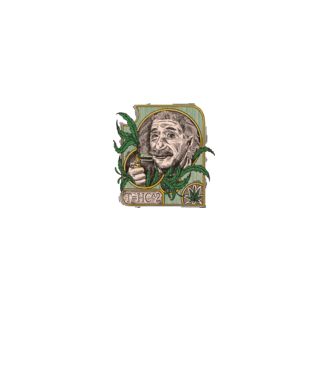 Einstein Marijuana THC model negru pe tricou