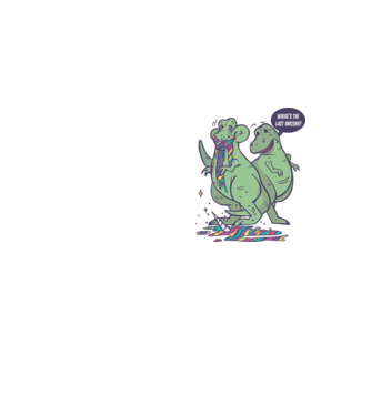 T-rex a mâncat unicornul model galben neon pe tricou