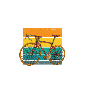 Bicicletă Retro model alb pe tricou
