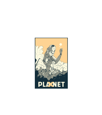 Planet X model verde de măr pe tricou