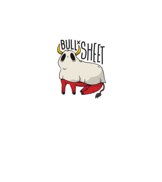 Bull sheet model gri pe tricou
