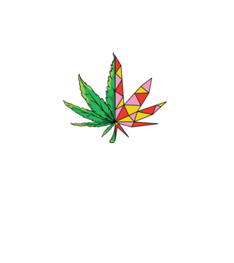 Frunză de marijuana model alb pe tricou