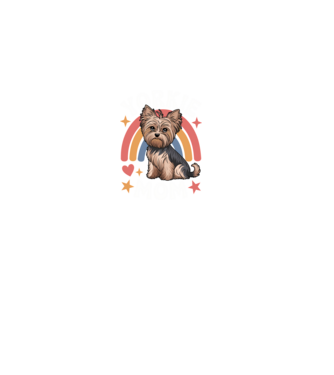 Yorkie Mom Negru model negru pe tricou