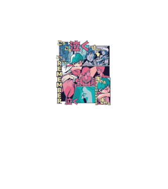 Anime Vaporwave benzi desenate model alb pe tricou