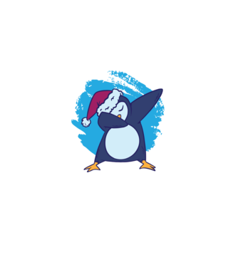 Pinguin DAB model alb pe tricou