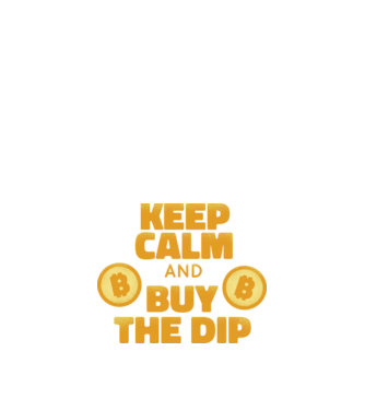 Keep calm and buy the dip Bitcoin model negru pe tricou