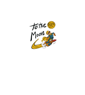 To the Moon Bitcoin model negru pe tricou