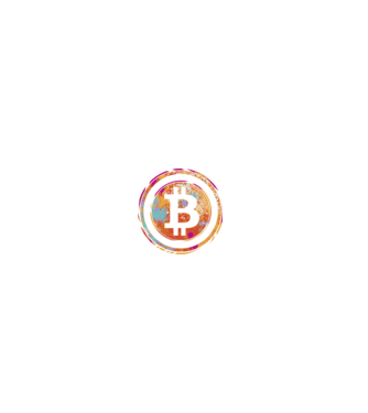 Bitcoin Watercolor model negru pe tricou