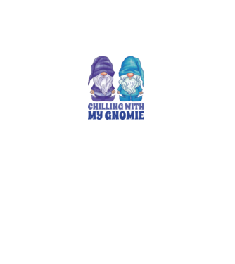 Chilling with my Gnomie model alb pe tricou