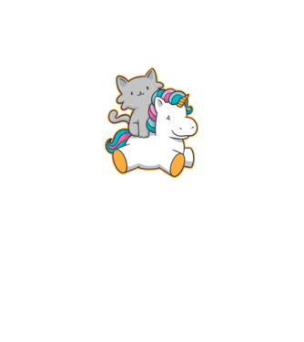 Unicorn Cu pisică model mov pe tricou