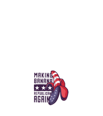 Make Banana Republican Again model alb pe tricou