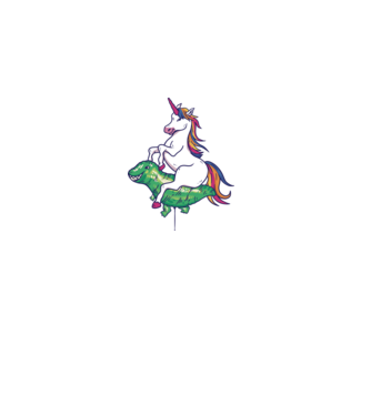 Balon cu Unicorn model gri pe tricou