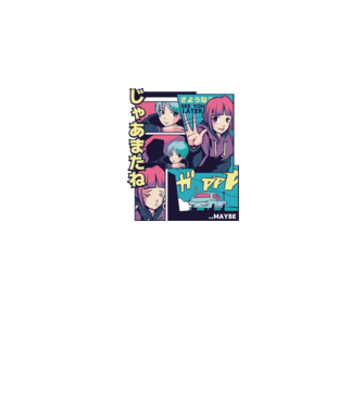 Anime Vaporwave See you Later model alb pe tricou