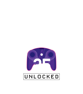 Level 25 Unlocked Gamer Birthday model negru pe tricou