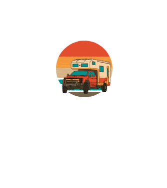 Campervan Retro model negru pe tricou