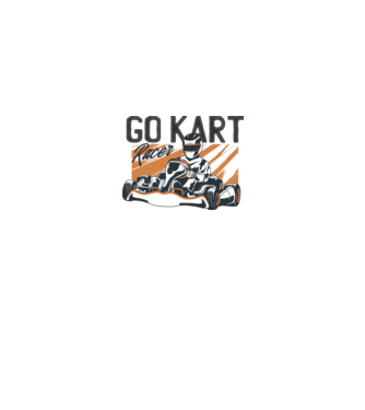 Concurent Go-kart model alb pe tricou
