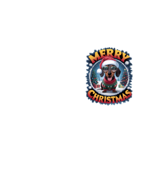Merry Christmas Teckel model galben neon pe tricou