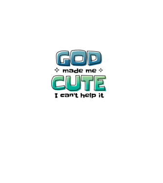 God made me cute model roz deschis pe tricou