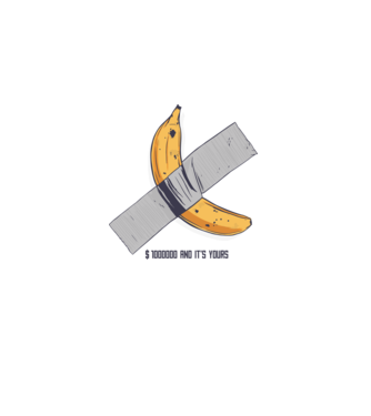 Ultima banană model alb pe tricou