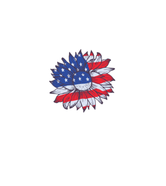 Floarea-soarelui americană Usa Sunflower model alb pe tricou