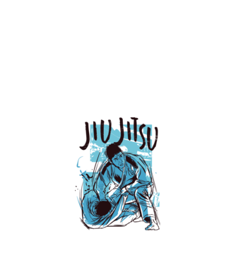 Jiu Jitsu model alb pe tricou