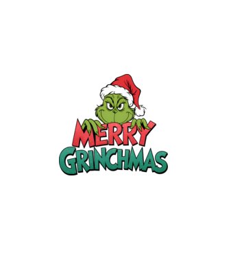 Merry Grinchmas model negru pe tricou
